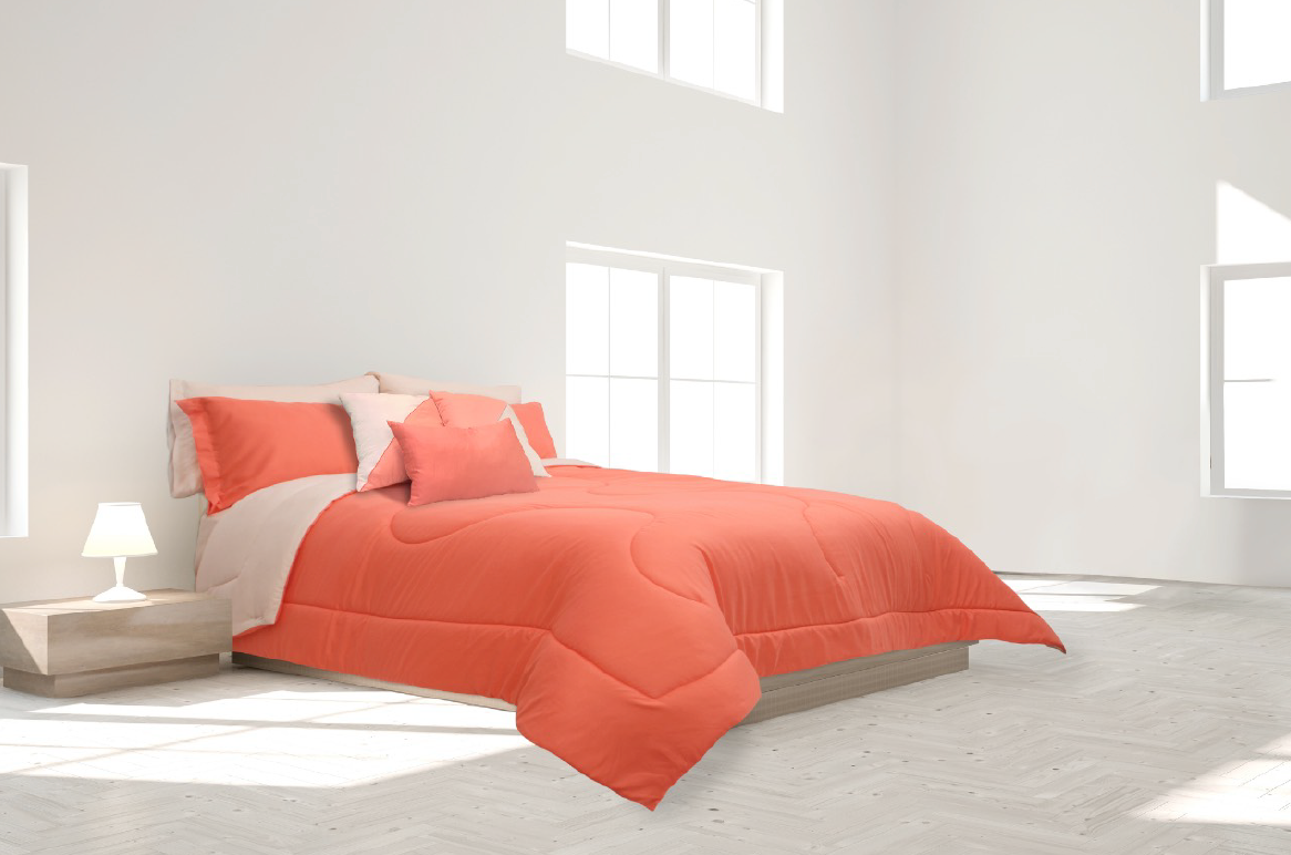 Set de cama - CORAL / CREMA