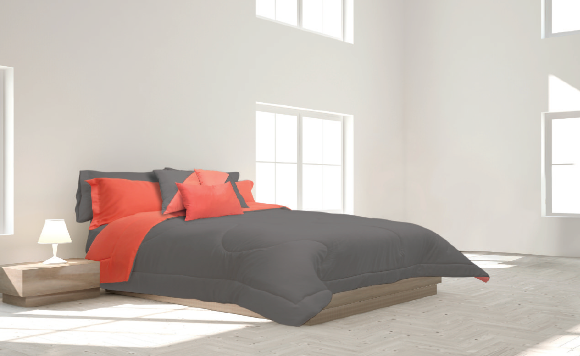 Set de cama - CORAL / GREY