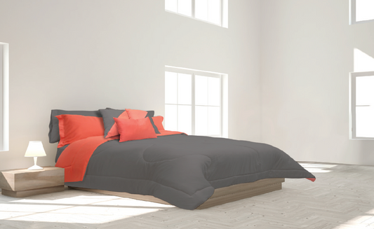Set de cama - CORAL / GREY